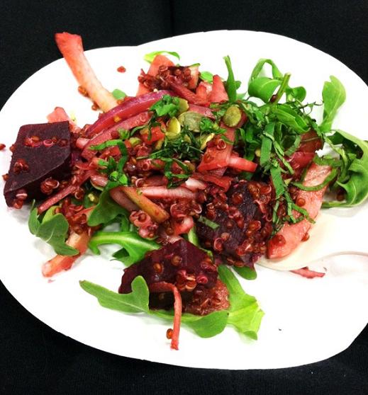 Beet, fennel, quinoa salad.