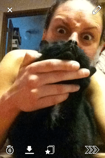 Failed attempt at a cat beard. I promise I am not hurting him..