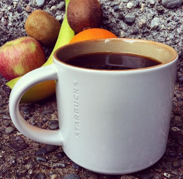 Summer means lots of fruit and a fresh white mug.